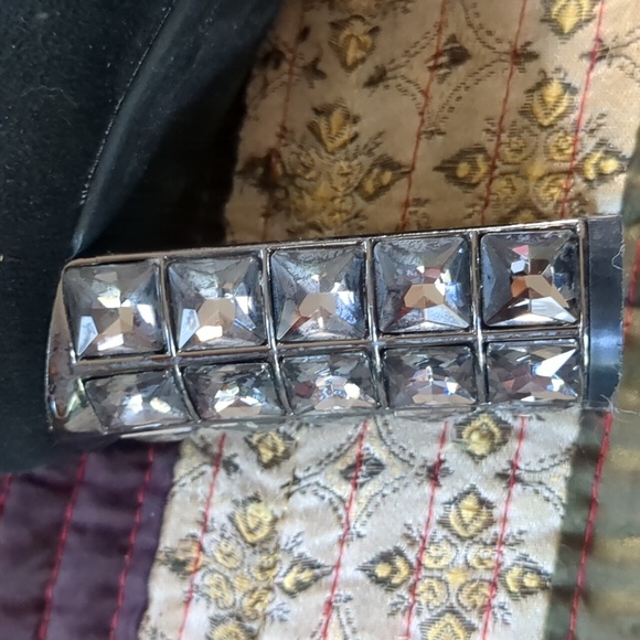 LE CHATEAU* studded heel side zip suede rounded pointed toe ankle boots sz 38 - Picture 12 of 15